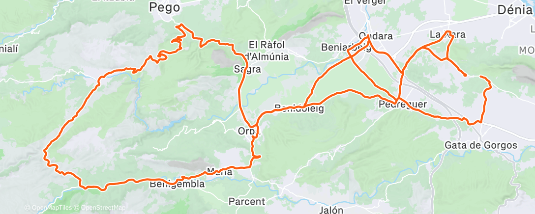 Карта физической активности (Morning Ride)