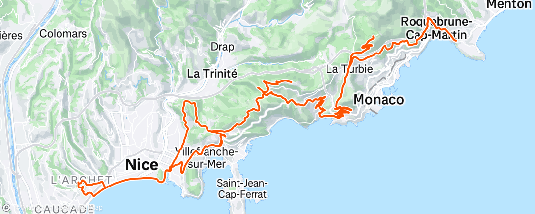 アクティビティ「Sortie vélo le matin」の地図