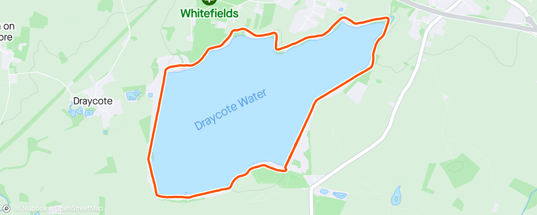 Map of the activity, Draycote Dashers with Jane & Jill and Mick