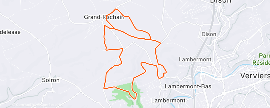 Map of the activity, Morning Trail Run