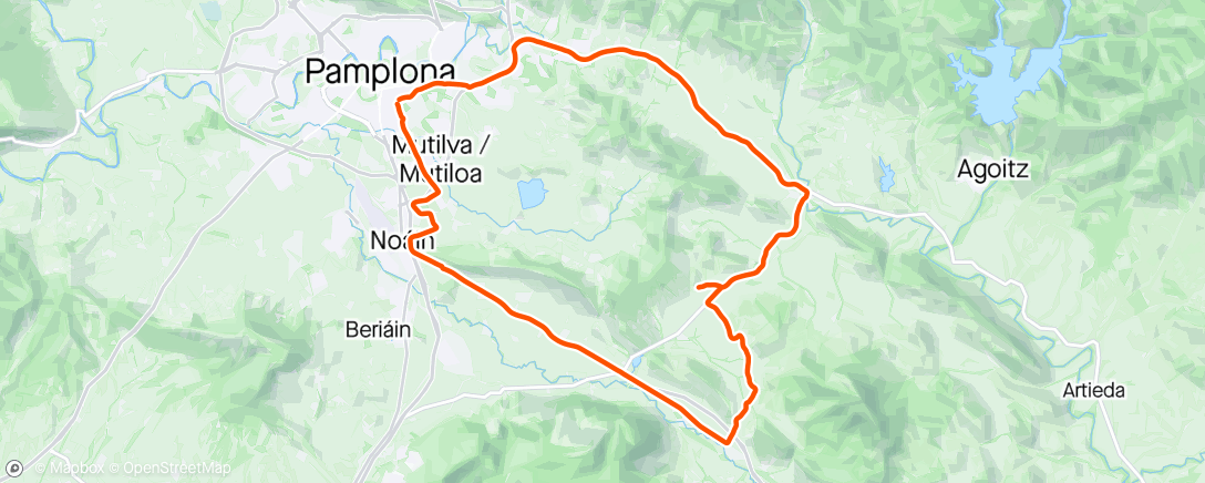 Map of the activity, Urroz-Alzorriz-Tajonar