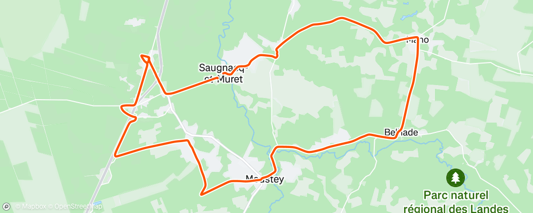 Map of the activity, Afternoon Ride