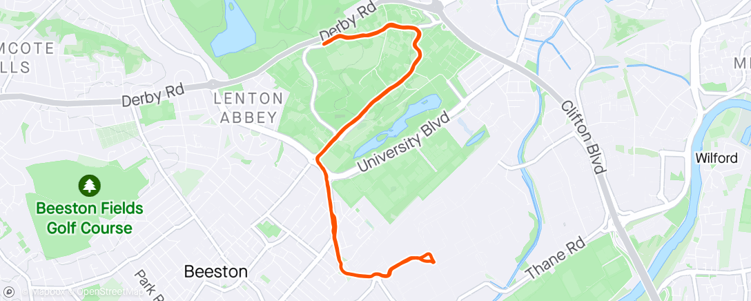 Map of the activity, University hills