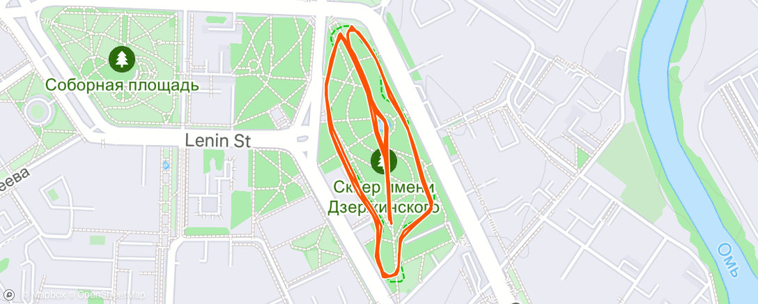 Map of the activity, Morning Run