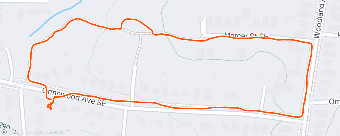 Map of the activity, Evening Walk