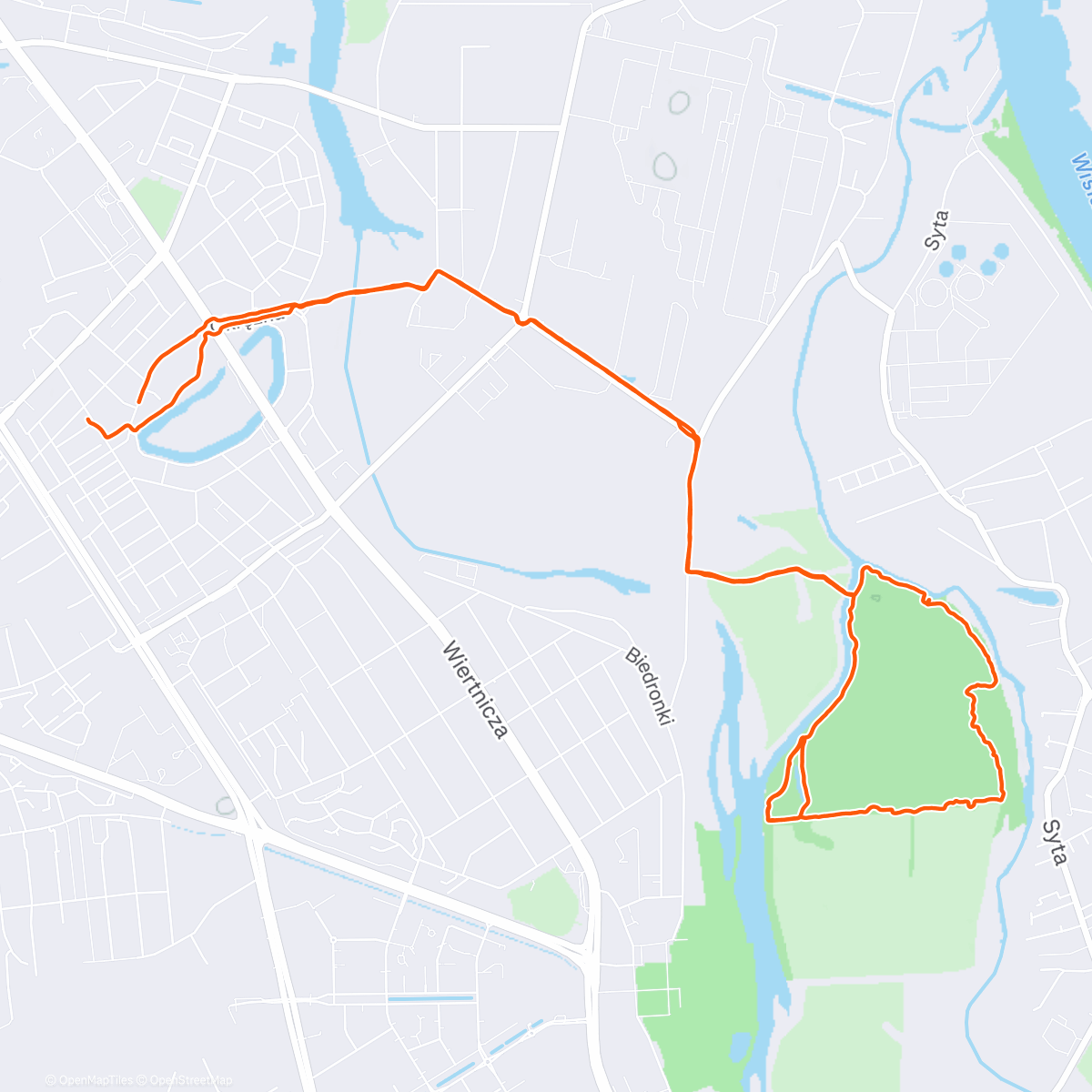 Map of the activity, Lunch Run