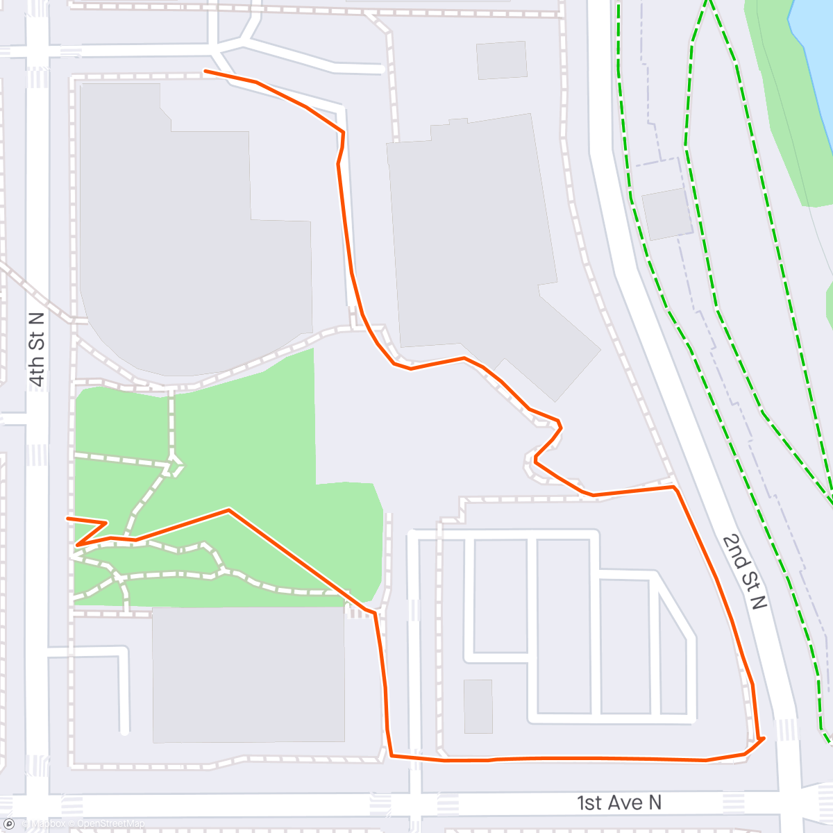 Map of the activity, Walk at lunch day