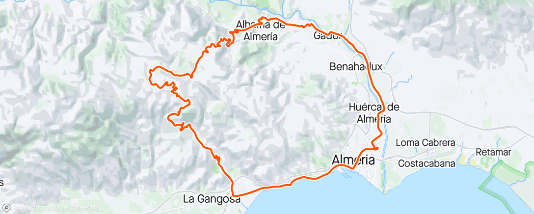 Mapa da atividade, Bicicleta por la mañana