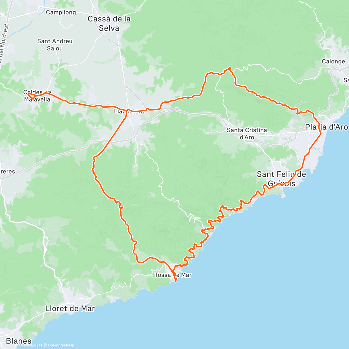 Карта физической активности (Costa Brava reloaded)