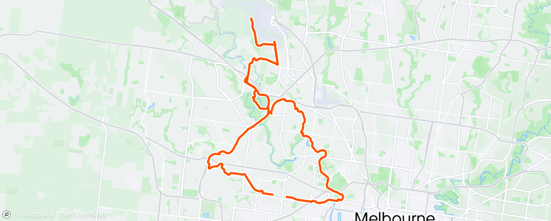 Map of the activity, Doing VO2 outdoors in the wind is 10/10 shit