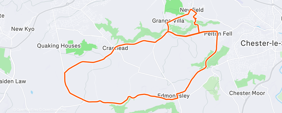 Map of the activity, Afternoon Ride