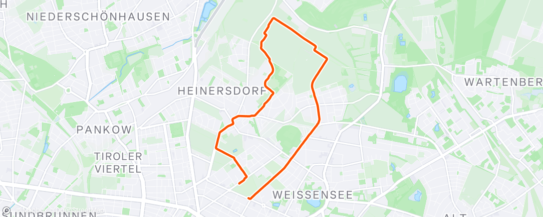 Map of the activity, Morning Run