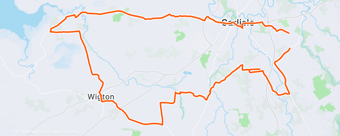Map of the activity, Cycling