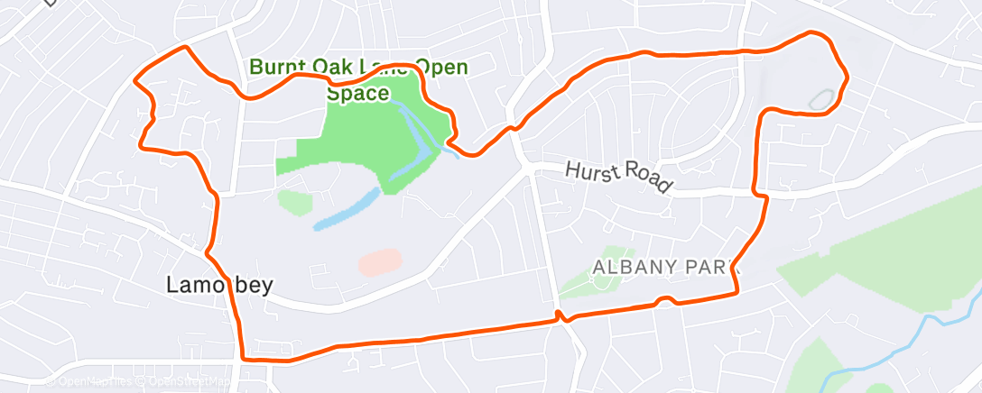 Map of the activity, Lunch Run