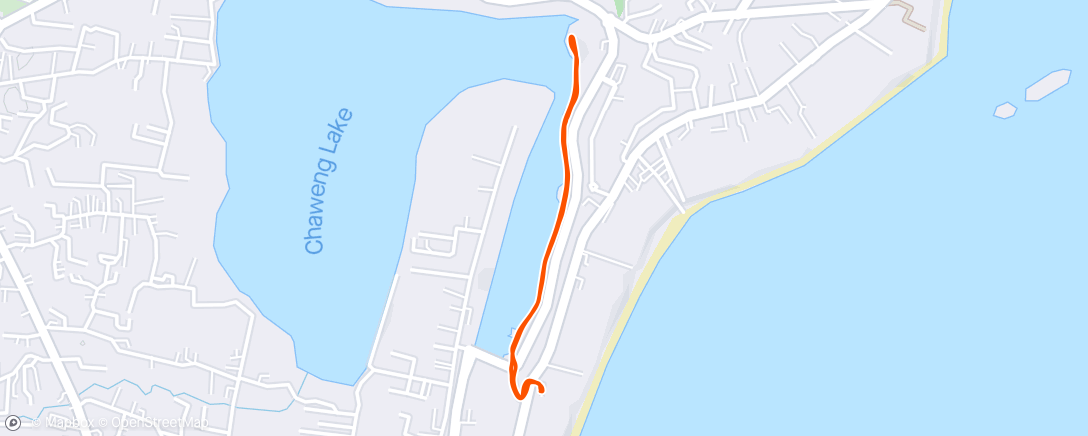 Map of the activity, First run in Thailand, 35' degrees & 81%humidity 🥵🇹🇭