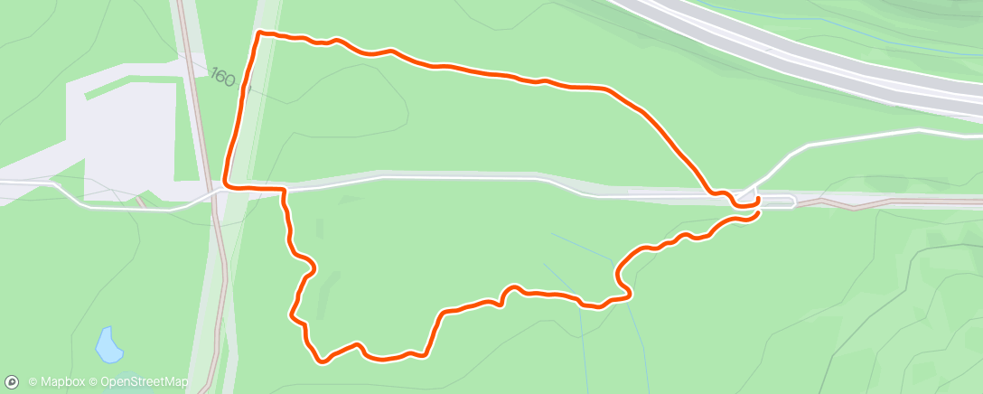 Map of the activity, Remembered I lead a 5k group tonight