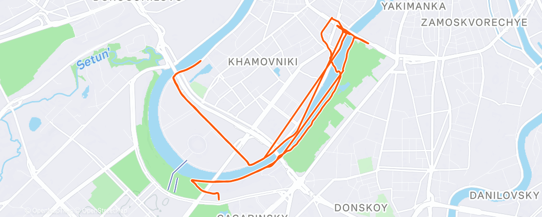 Map of the activity, Утренний забег