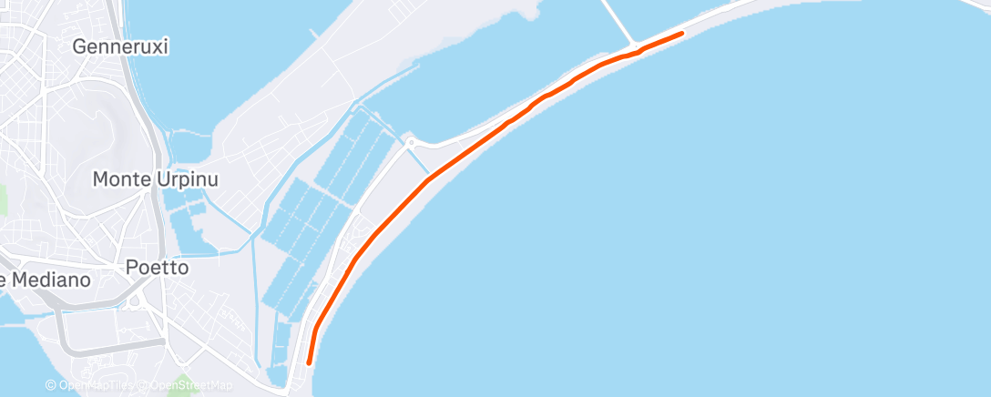 Map of the activity, Evening Run