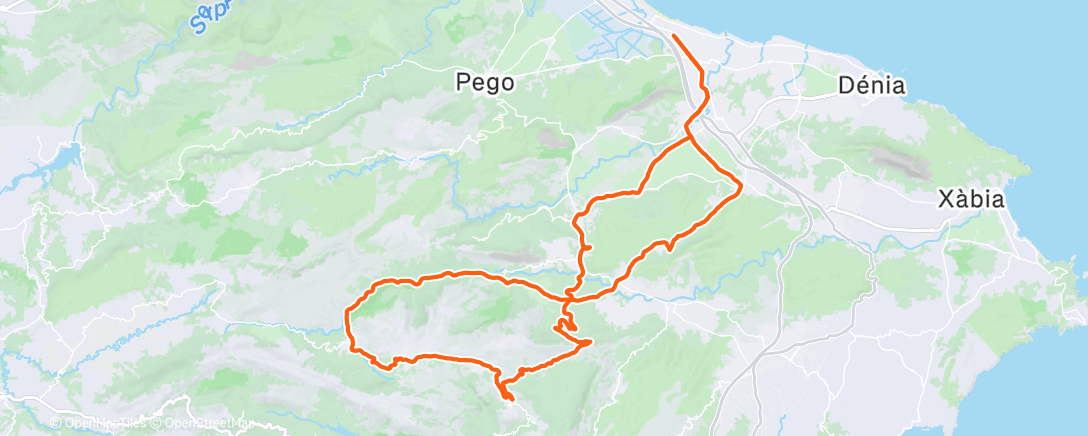Map of the activity, Lunch Ride