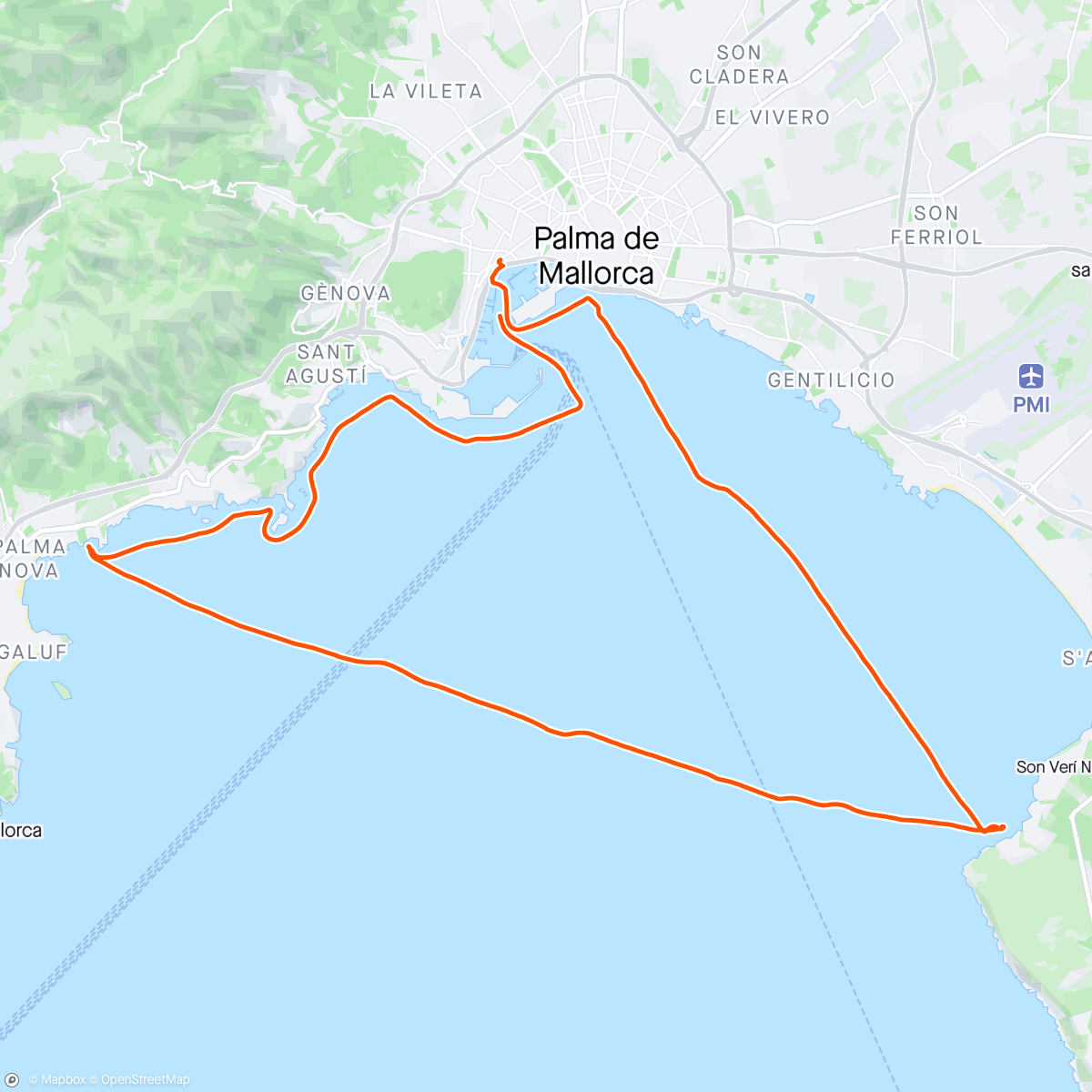 Map of the activity, Recovery Sail⛵️ boat with qunafa experience, Mallorca 2024