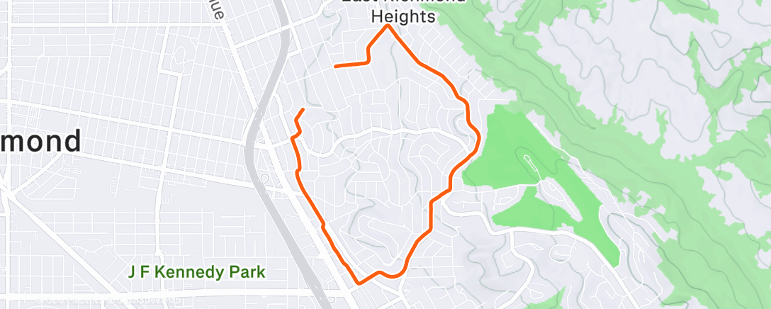 Map of the activity, Run / walk w S