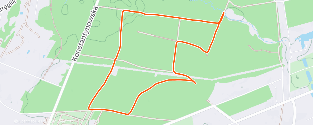 Map of the activity, Afternoon Walk
