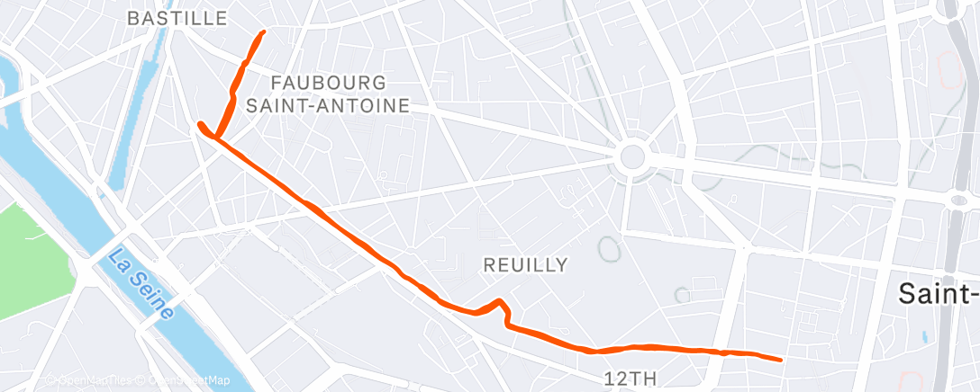 Map of the activity, Lunch Walk