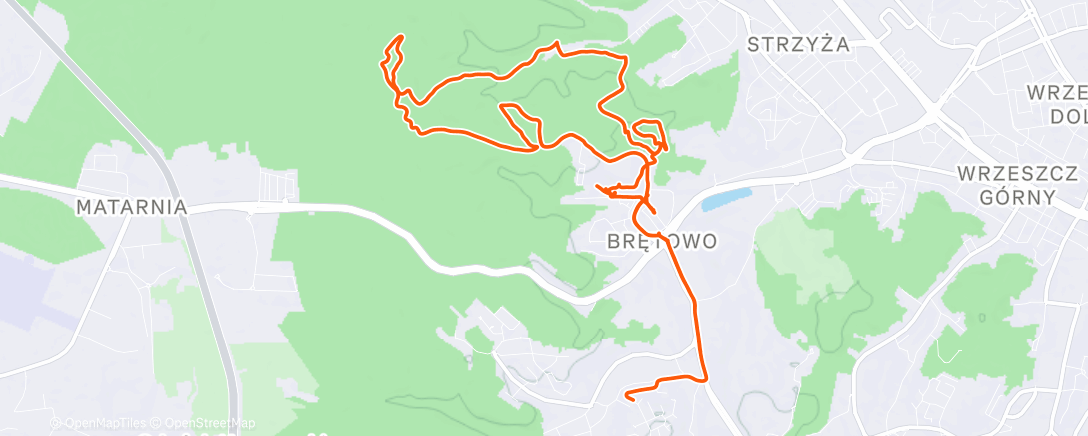 Map of the activity, Afternoon Ride