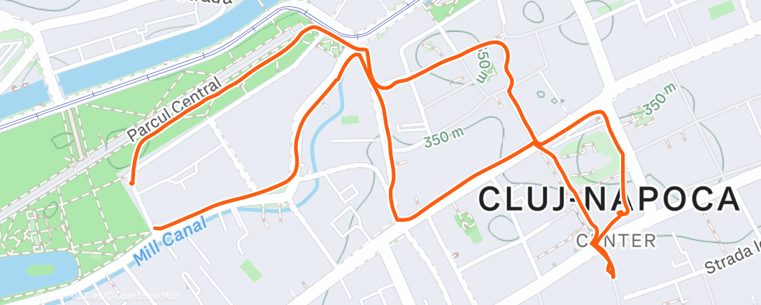 Map of the activity, Evening Walk