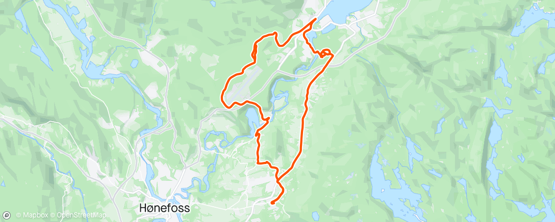Mapa de la actividad (Ettermiddagstrill over Moesmoen og Eggemoen)