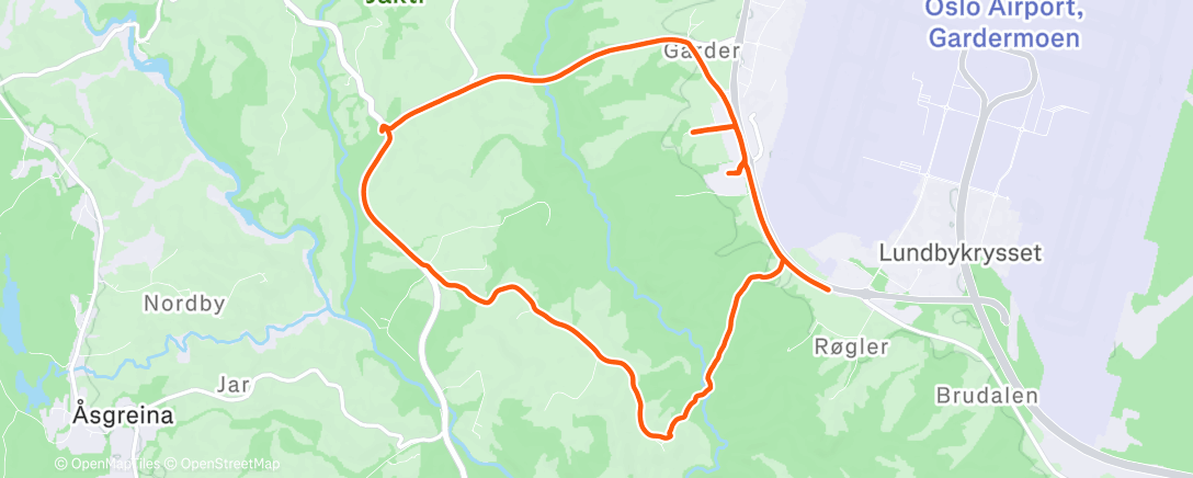 Карта физической активности (Evening Trail Run)