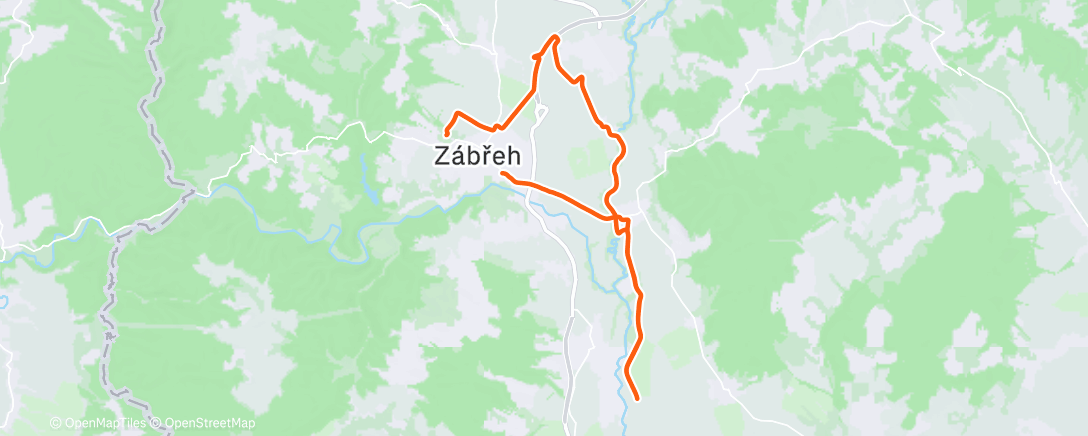 Map of the activity, Ranní tempo