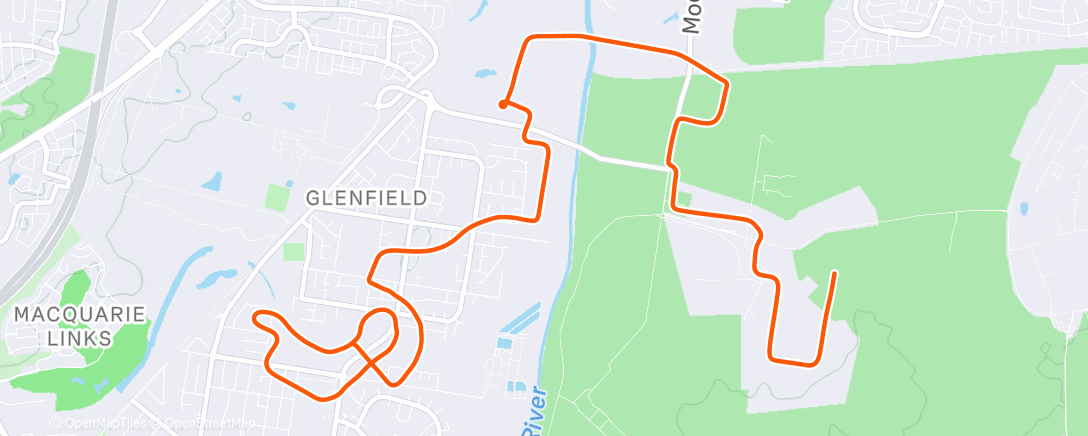 Map of the activity, MyWhoosh - Parramatta
