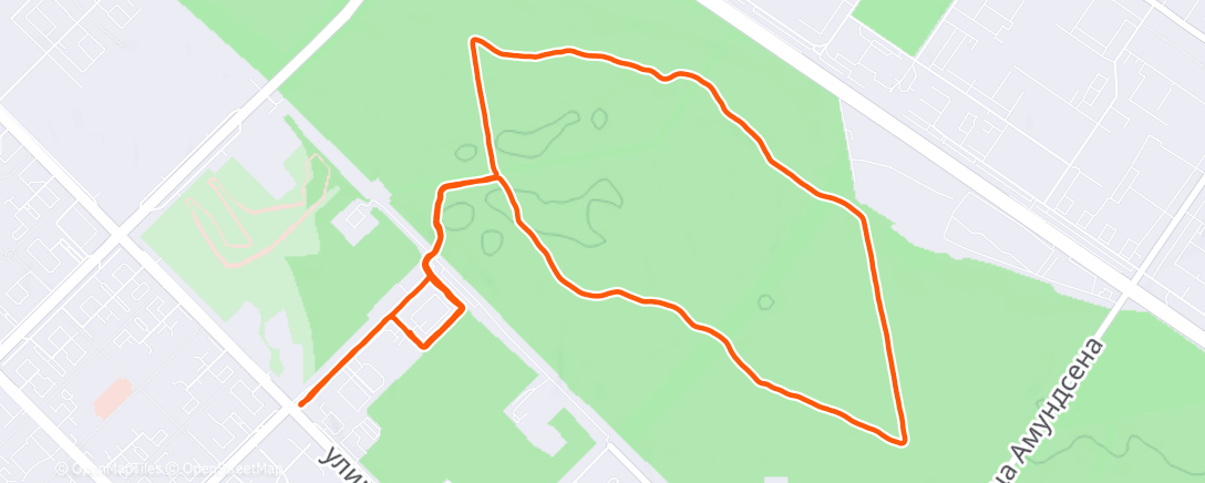 Map of the activity, Дневной забег