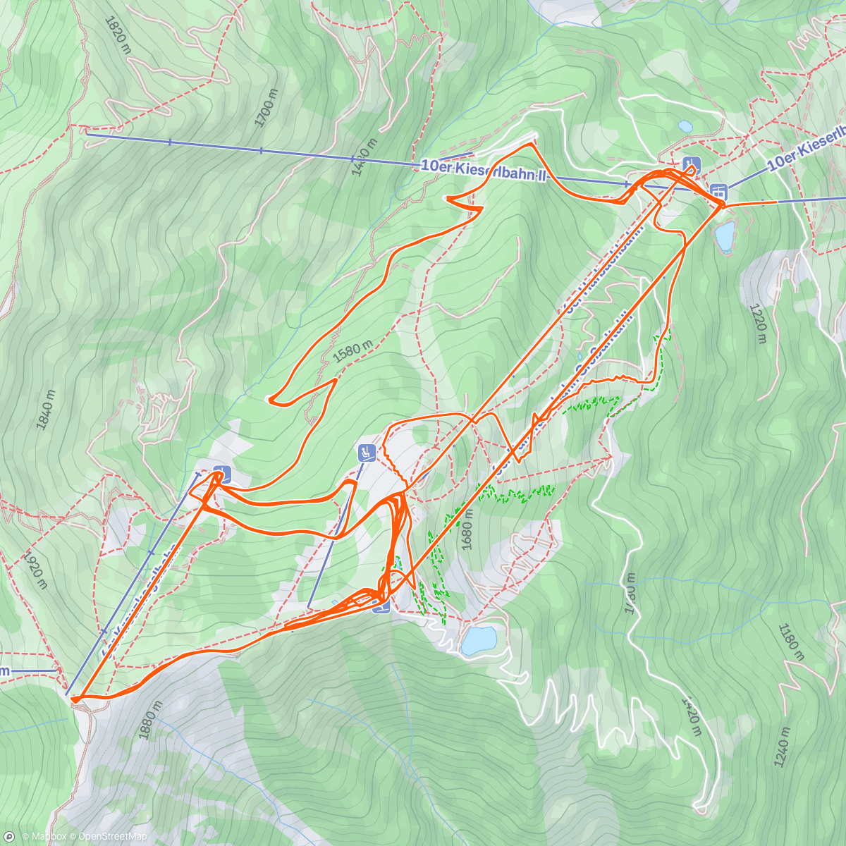 Map of the activity, Slopes - A day skiing at Gastein