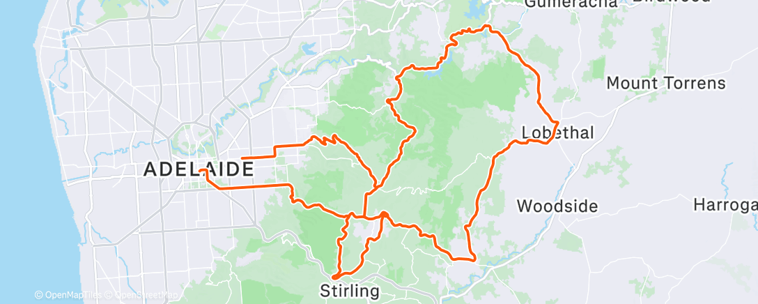 Map of the activity, Morning Ride