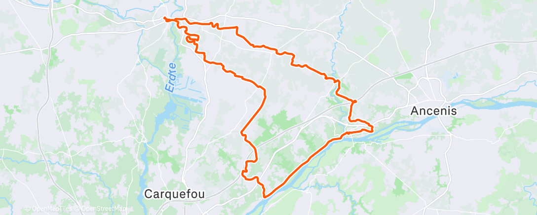 Map of the activity, Gravel le matin