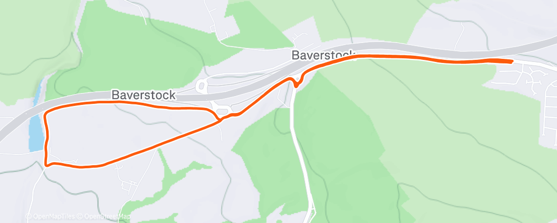 Map of the activity, Afternoon Run