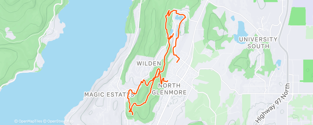Map of the activity, Glenmore Hike