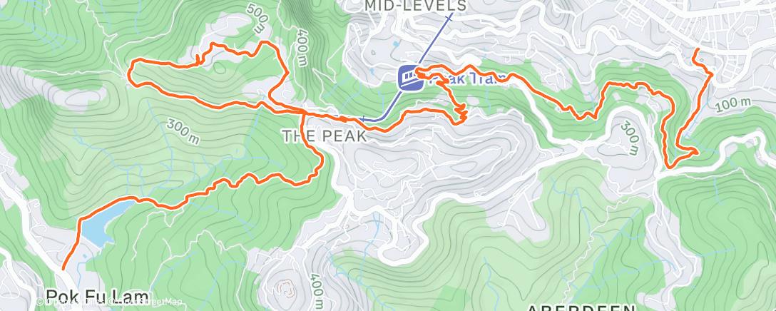 Map of the activity, Morning Trail Run