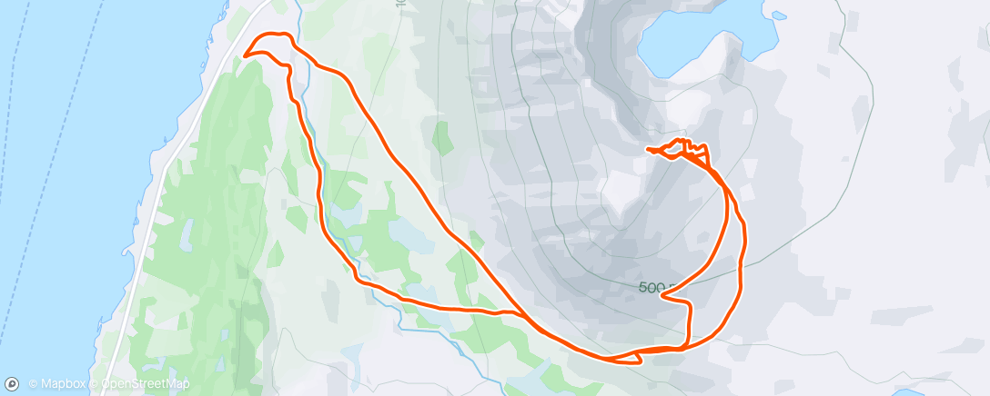 Map of the activity, Russelvfjellet x2