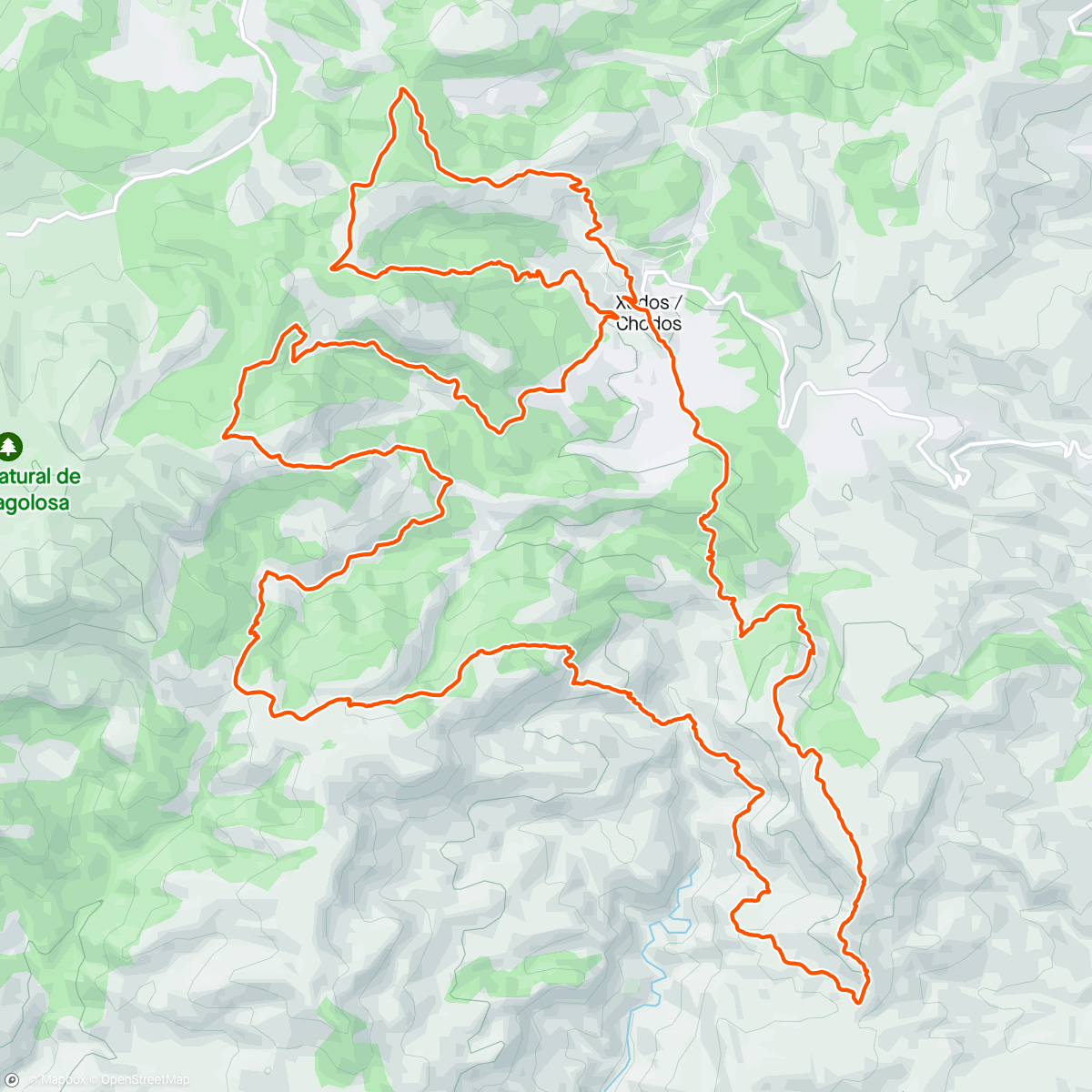 「Maratón Penyagolosa Xodos 2024」活動的地圖