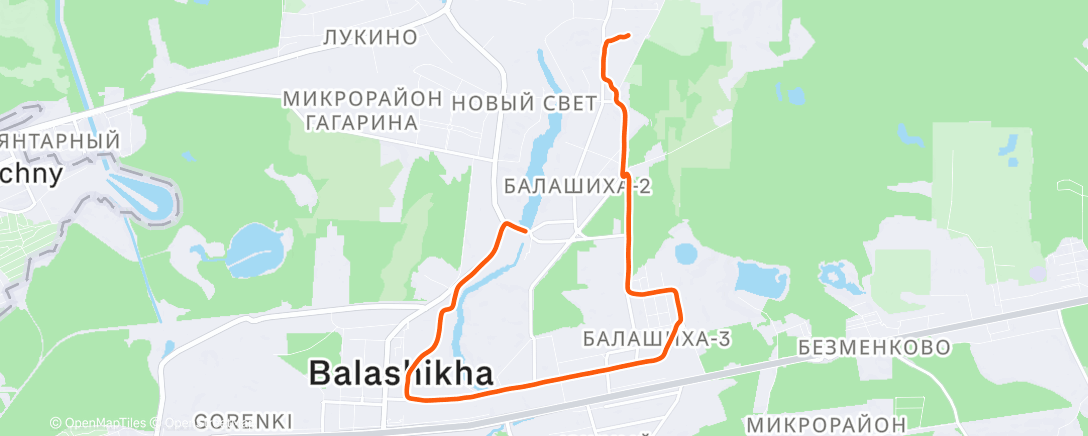 Карта физической активности (Вечерний забег)