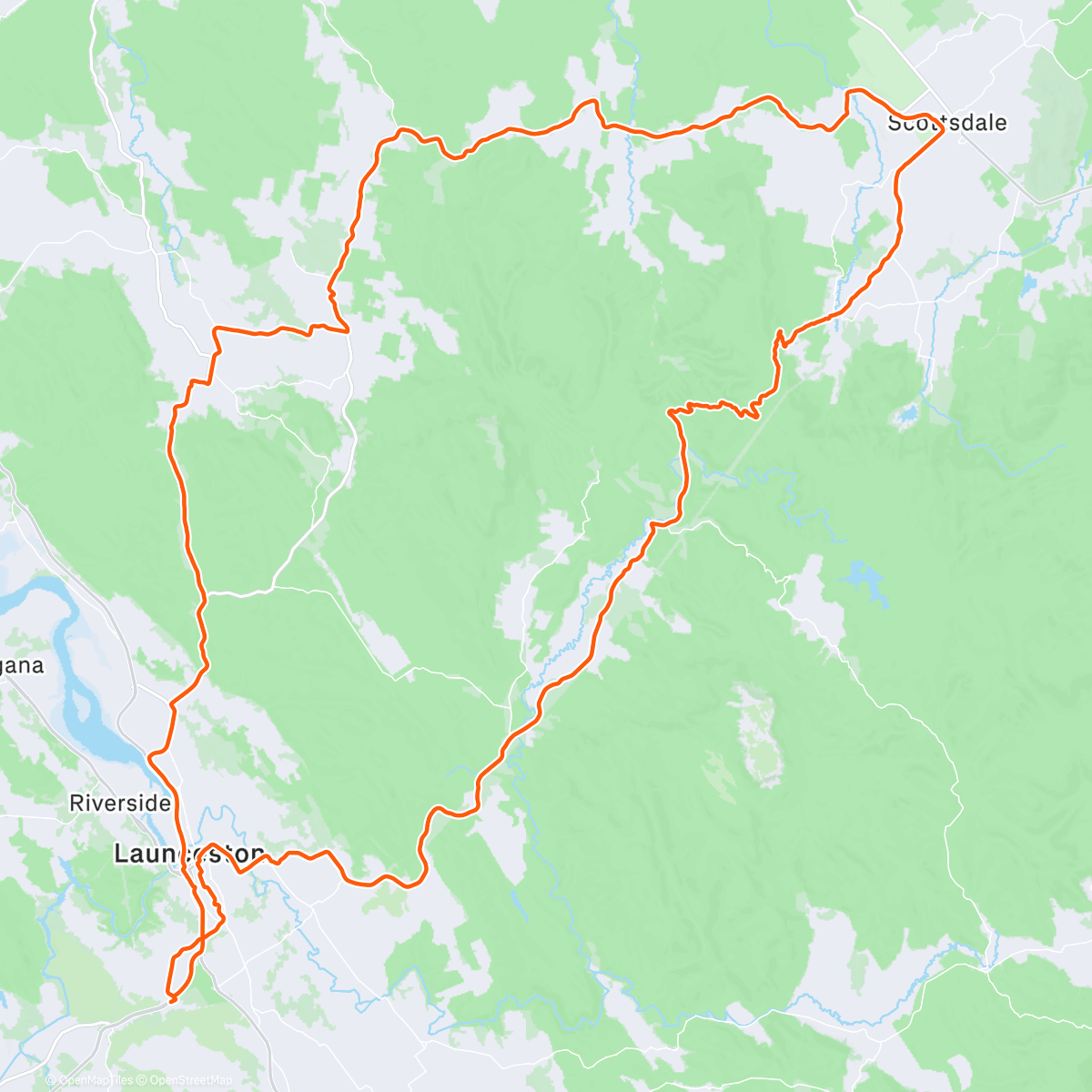Map of the activity, Scottsdale loop