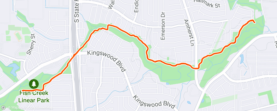 Map of the activity, Morning Run