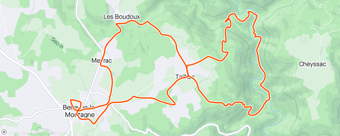 Map of the activity, 16km duo facteur et mon stagiaire geo