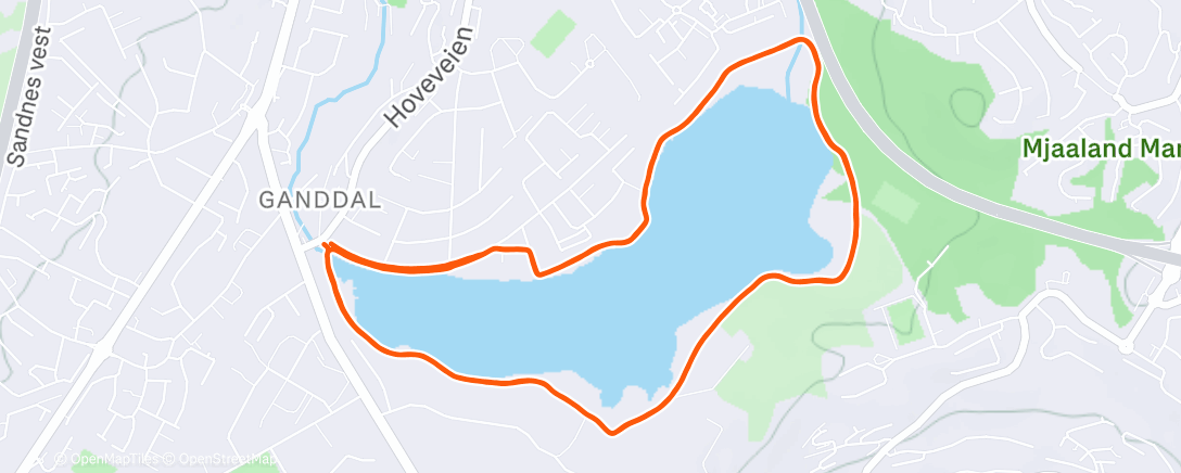 Map of the activity, Afternoon Run