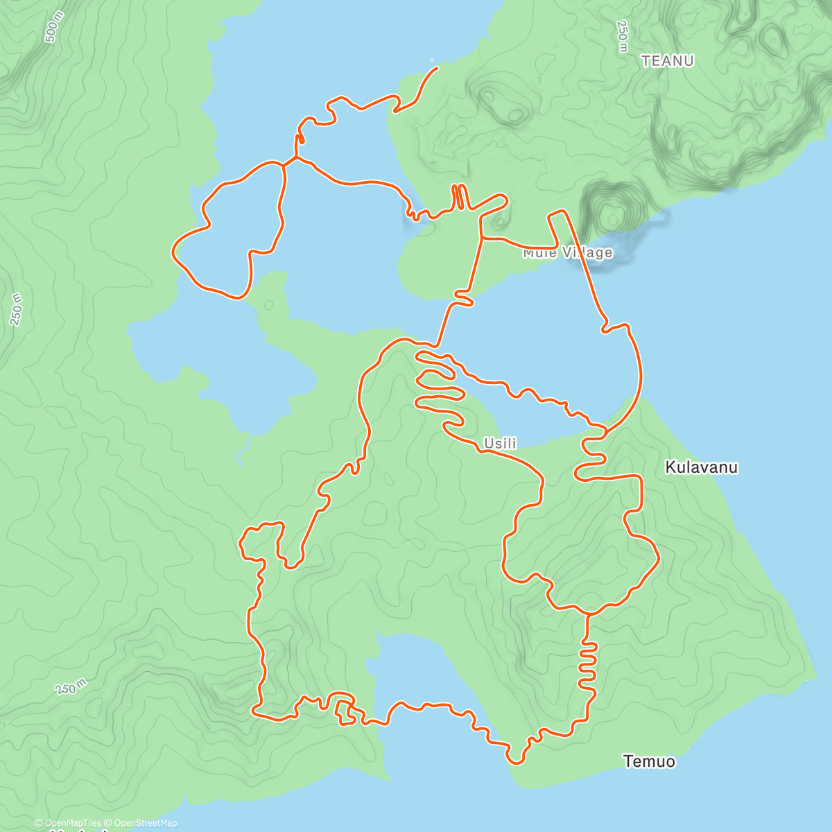 Map of the activity, the medium of tedium