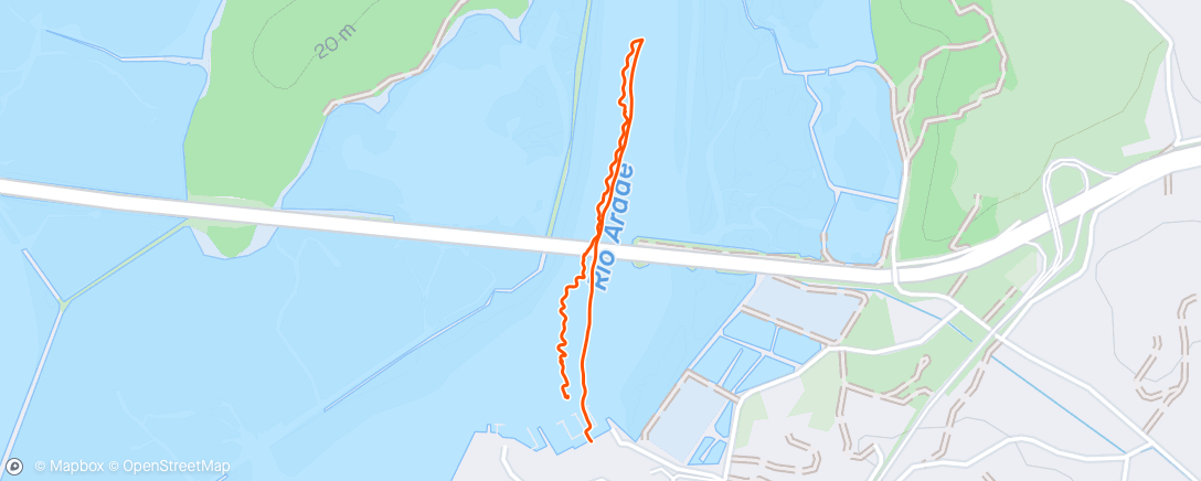 Map of the activity, Kayaking in Arade