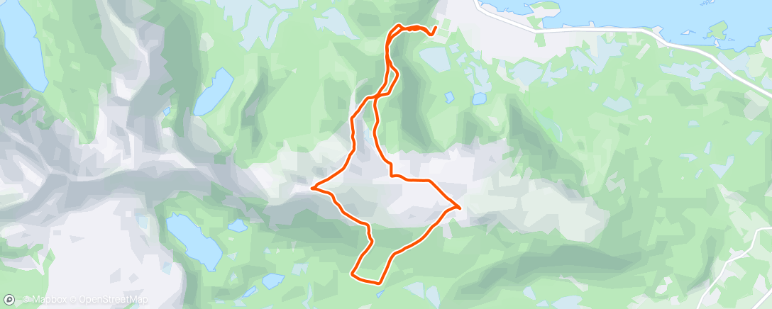 Map of the activity, Påskerestitusjontur Storheia, Ørnheiavaffelrunden